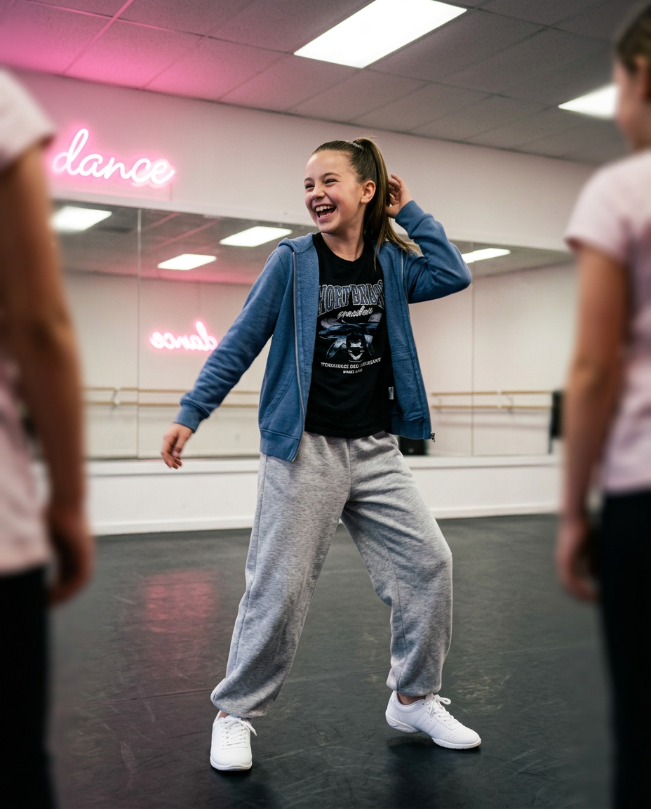 Teen hip-hop dancers in a studio setting